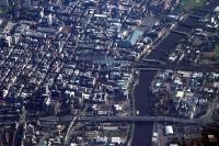 Aerial view of Glasgow Central (centre), the Kingston Bridge (bottom) and to a lesser extent Queen Street (top left).<br><br>[Ewan Crawford //]