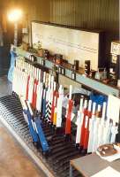 The interior of Milngavie signalbox on its second last day. Access by kind permission of British Rail.<br><br>[Ewan Crawford //]