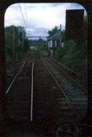 On the approach to Milngavie. The box has gone and the line is single now.<br><br>[Ewan Crawford //1987]