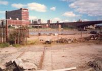 Only track left at General Terminus Quay. The area has been redeveloped and even the Mirror building across the River Clyde has gone.<br><br>[Ewan Crawford //1987]