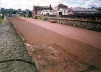 This was the yard at General Terminus shortly after the track was lifted. The area was being landscaped to become a carpark for the Glasgow Garden Festival.<br><br>[Ewan Crawford //1987]