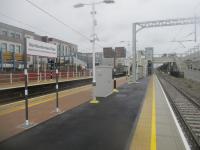 <h4><a href='/locations/N/Northumberland_Park_London'>Northumberland Park [London]</a></h4><p><small><a href='/companies/N/Northern_and_Eastern_Railway'>Northern and Eastern Railway</a></small></p><p>Looking north along the new bi-directional platform at Northumberland Park station for the Stratford to Meridian Water shuttle, with the main Lea Valley Line platforms on the left, on Monday, 9th September 2019. The new service referred to began operations on this day. 84/189</p><p>09/09/2019<br><small><a href='/contributors/David_Bosher'>David Bosher</a></small></p>