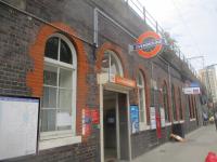 <h4><a href='/locations/L/London_Fields'>London Fields</a></h4><p><small><a href='/companies/B/Bethnal_Green_to_Edmonton_and_Lea_Valley_Line_Great_Eastern_Railway'>Bethnal Green to Edmonton and Lea Valley Line (Great Eastern Railway)</a></small></p><p>Entrance to London Fields station, built into one of the arches of the GER viaduct of 1872 that extends from Bethnal Green to Hackney Downs, seen here on 31st August 2019. The station is served by trains to Enfield Town and Cheshunt which, along with the line to Chingford, became part of London Overground on 31st May 2015. Chingford trains do not normally call here, passing by on the fast tracks on the east side of the viaduct which are without platforms as is the case at Cambridge Heath station, the next stop south towards Liverpool Street. Greater Anglia trains to Cambridge and the Stansted Express trains also serve these tracks. 78/189</p><p>31/08/2019<br><small><a href='/contributors/David_Bosher'>David Bosher</a></small></p>