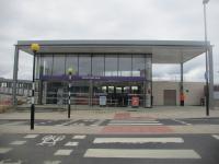 <h4><a href='/locations/A/Acton_Main_Line'>Acton Main Line</a></h4><p><small><a href='/companies/G/Great_Western_Railway'>Great Western Railway</a></small></p><p>Exterior of the brand new ticket hall at the TfL Rail station at Acton Main Line in west London, unveiled after a lengthy delay on 18th March 2021, seen here on 22nd May 2021.   This will eventually be part of Crossrail that should have opened in December 2018. 127/189</p><p>22/05/2021<br><small><a href='/contributors/David_Bosher'>David Bosher</a></small></p>