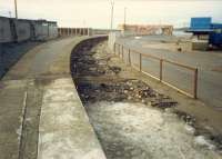 Winton Pier closed but still sporting a shelter. Note infilled platform to left.<br><br>[Ewan Crawford //1987]