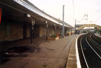 Kilwinning station, the Ardrossan platforms.<br><br>[Ewan Crawford //1987]