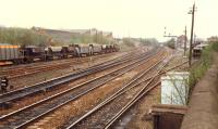 Looking north at the sidings north of Larbert.<br><br>[Ewan Crawford //1988]