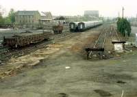 Stirling goods yard looking south. The goods yard has been lifted.<br><br>[Ewan Crawford //1988]