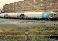 Train in Cambus DCL seen from the closed Cambus station.<br><br>[Ewan Crawford //1988]
