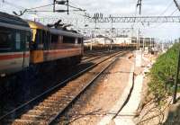 Glasgow-bound train leaves Motherwell.<br><br>[Ewan Crawford //1988]