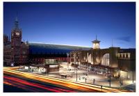 The new King's Cross Square will be a new public space opening up the crowded area in front of the station for the first time in decades. [See news item]<br><br>[Network Rail /01/2012]