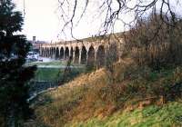 The viaduct to the south of Kilmarnock station (distant).<br><br>[Ewan Crawford //1988]