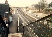 Looking east at Shotts from the now removed traditional footbridge.<br><br>[Ewan Crawford //1988]