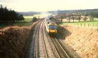 Eastbound 477 to the east of Hartwood on E&G diversion.<br><br>[Ewan Crawford //1988]