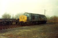 37170 shunting in the up sidings at Mauchline in November 1988.<br><br>[Ewan Crawford 26/11/1988]