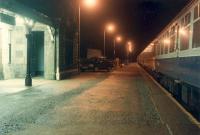 Newtonmore looking north. The station building is now in private ownership and the platform has been relocated further north.<br><br>[Ewan Crawford 03/01/1989]