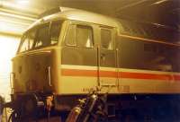 47470 awaiting reparis in the locomotive works at Lochgorm. Access by kind permission of British Rail.<br><br>[Ewan Crawford 03/01/1989]