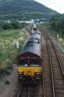 66103 goes to pick up its load of alumnium slabs and empty bauxite wagons to take to Mossend.<br><br>[Ewan Crawford //]