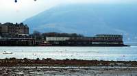 Gourock station and pier viewed from near Fort Matilda. This station building has an uncertain future.<br><br>[Ewan Crawford //]