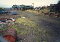 The underused Fairlie Admiralty Siding. Off to the left were the lines to Fairlie Pier and off to the right is the line to Largs.<br><br>[Ewan Crawford //1987]