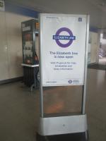 <h4><a href='/locations/P/Paddington_EL'>Paddington [EL]</a></h4><p><small><a href='/companies/E/Elizabeth_Line'>Elizabeth Line</a></small></p><p>Really, at last, the Elizabeth Line is open, at least according to this sign by the Hammersmith and City Line at Paddington on Opening Day, Tuesday, 24th May 2022. What the sign does not say is that this only includes the new stretch beneath London from Paddington east to Abbey Wood. Through trains from Shenfield to Heathrow and Reading will have to wait another year. Also, there is no indication that the walk from here to the Elizabeth Line is unfortunately lengthy, through the taxi rank almost the entire length of the eastern side of Paddington and then an escalator and the entire width of the station concourse. 1/18</p><p>24/05/2022<br><small><a href='/contributors/David_Bosher'>David Bosher</a></small></p>