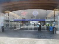 <h4><a href='/locations/A/Abbey_Wood_EL'>Abbey Wood [EL]</a></h4><p><small><a href='/companies/E/Elizabeth_Line'>Elizabeth Line</a></small></p><p>The rebuilt entrance to Abbey Wood station, seen here on the First Day of Elizabeth Line services, Tuesday, 24th May 2022. The station is also served by National Rail South Eastern trains. 18/18</p><p>24/05/2022<br><small><a href='/contributors/David_Bosher'>David Bosher</a></small></p>