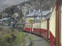 <h4><a href='/locations/T/Tanygrisiau'>Tanygrisiau</a></h4><p><small><a href='/companies/F/Festiniog_Railway'>Festiniog Railway</a></small></p><p>UK Railtours' charter from Blaenau Ffestiniog to Caernarfon over the Ffestiniog and Welsh Highland Railways, seen near Tanygrisiau double-headed by locomotives 'Linda' and 'Blanche' as far as Porthmadog, on 6th April 2019. 6/14</p><p>06/04/2019<br><small><a href='/contributors/David_Bosher'>David Bosher</a></small></p>
