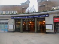 <h4><a href='/locations/U/Uxbridge'>Uxbridge</a></h4><p><small><a href='/companies/H/Harrow_and_Uxbridge_Railway'>Harrow and Uxbridge Railway</a></small></p><p>Exterior of Uxbridge station, terminus of the Metropolitan and Piccadilly Lines, as resited on the High Street in 1938 from the original 1904 terminus on Belmont Road, and designed by Dr. Charles Holden, seen here on New Years Day afternoon, 2023. 112/138</p><p>01/01/2023<br><small><a href='/contributors/David_Bosher'>David Bosher</a></small></p>