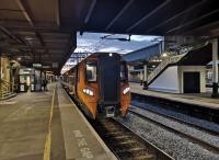 <h4><a href='/locations/N/Nuneaton'>Nuneaton</a></h4><p><small><a href='/companies/C/Coventry_to_Nuneaton_London_and_North_Western_Railway'>Coventry to Nuneaton (London and North Western Railway)</a></small></p><p>Be afraid, be very afraid: 196002 looks rather menacing in Nuneaton at dusk with the 21.37 to Leamington Spa on 24th July 2023. Unusual to see new stock on an often-cancelled Cinderella service. 98/99</p><p>24/07/2023<br><small><a href='/contributors/Ken_Strachan'>Ken Strachan</a></small></p>