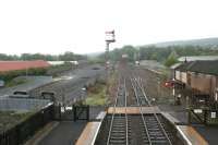 Looking east from the station footbridge at Hexham on a damp and overcast day in May 2006.<br><br>[John Furnevel 07/05/2006]