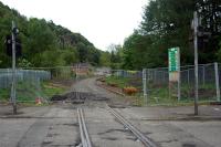 Near Causewayhead welding together of rail sections begins.<br><br>[Ewan Crawford 21/05/2006]