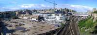 Space - the final frontier. The sizeable gap created by the demolition of New Street bus depot and earmarked for the next phase of the Waverley Valley development. The building in the centre is the new Edinburgh Council HQ. May 2006. <br><br>[John Furnevel 14/05/2006]