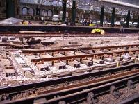 Track replacement at Glasgow Central.<br><br>[Ewan Crawford Collection 23/04/2006]