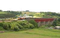 Longannet - Hunterston empties crossing Jamestown Viaduct in June 2006.<br><br>[John Furnevel 20/06/2006]