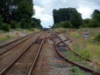 Gobowen Junction looking south. Shrewsbury line to left and Oswestry line to right.<br><br>[Ewan Crawford 10/07/2006]