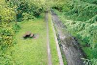 Rosslyn Castle Station viewed from overbridge looking east towards Hawthornden.<br><br>[Clive Barlow 26/05/2006]